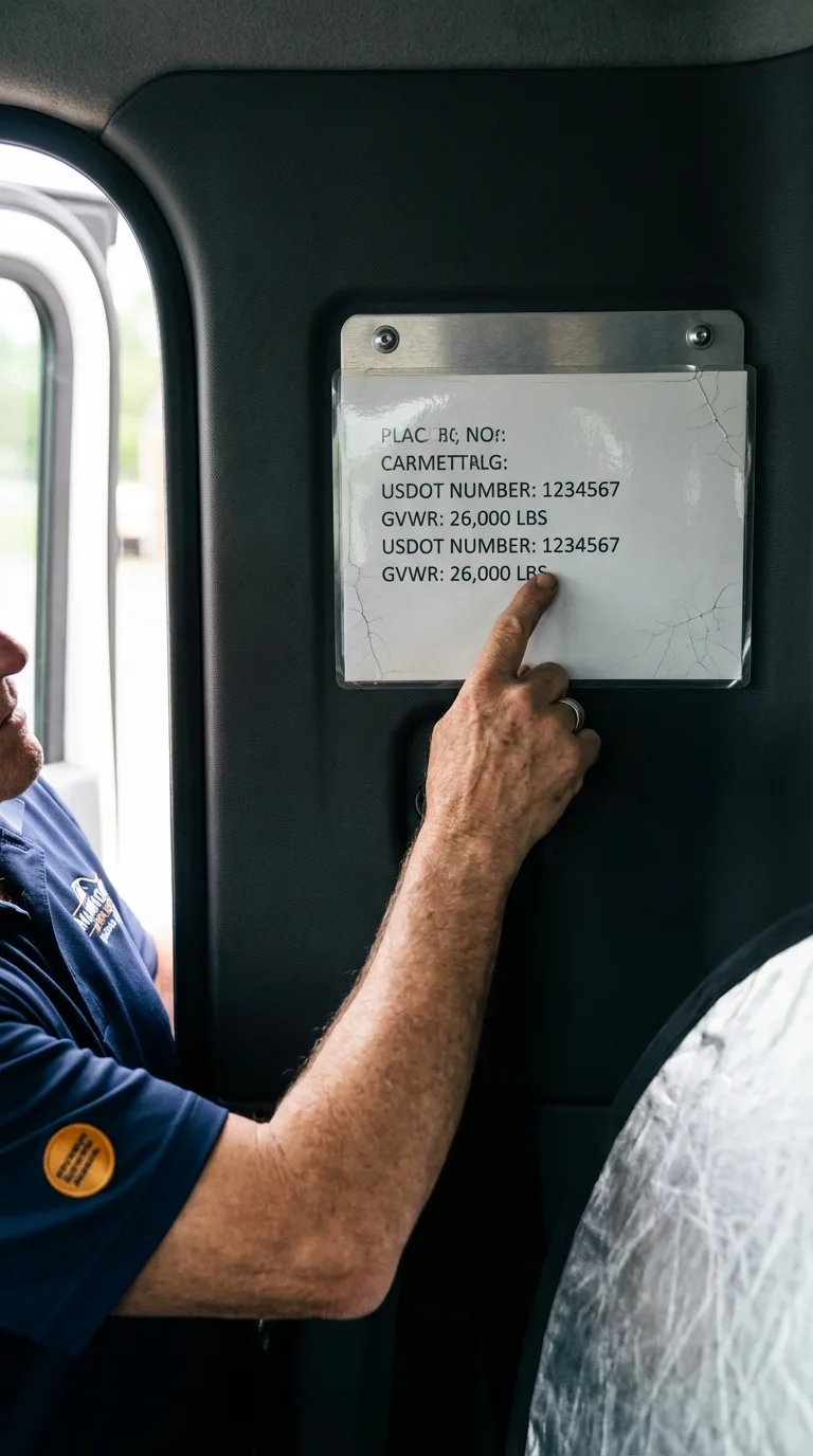 USDOT licensing placard verification in Carrollton
